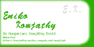 eniko komjathy business card