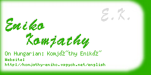 eniko komjathy business card